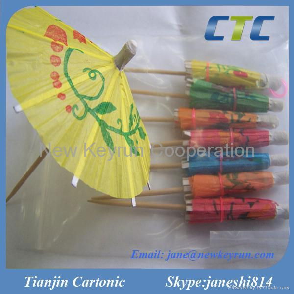 5 Colors Mixed Umbrella Mini Toothpick 5