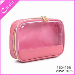 2017 NEW arrival pink transparent pvc