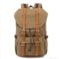wholesales retro casual school daypack canvas backpack for teenagers 1