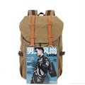 wholesales retro casual school daypack canvas backpack for teenagers 5