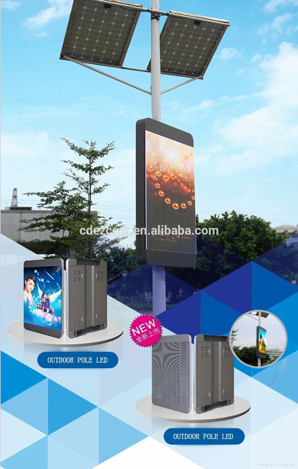 P4 P5 P6 P7 P8 P10 P16 Outdoor Lamp Post Pole LED Screen for Advertising 5