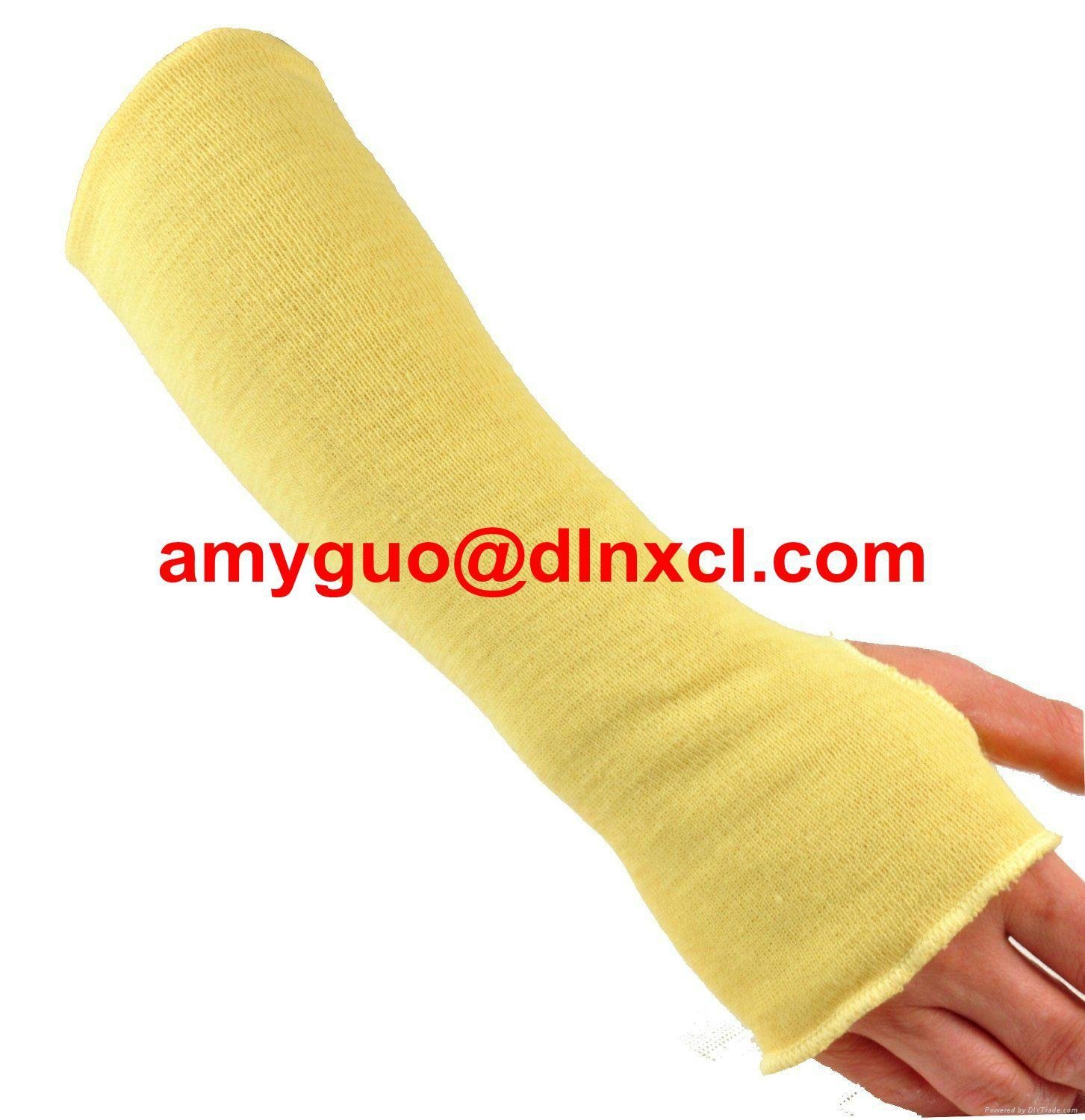 500 ℃ Fire & Cut resistant Kevlar arm sleeve with thumb slot