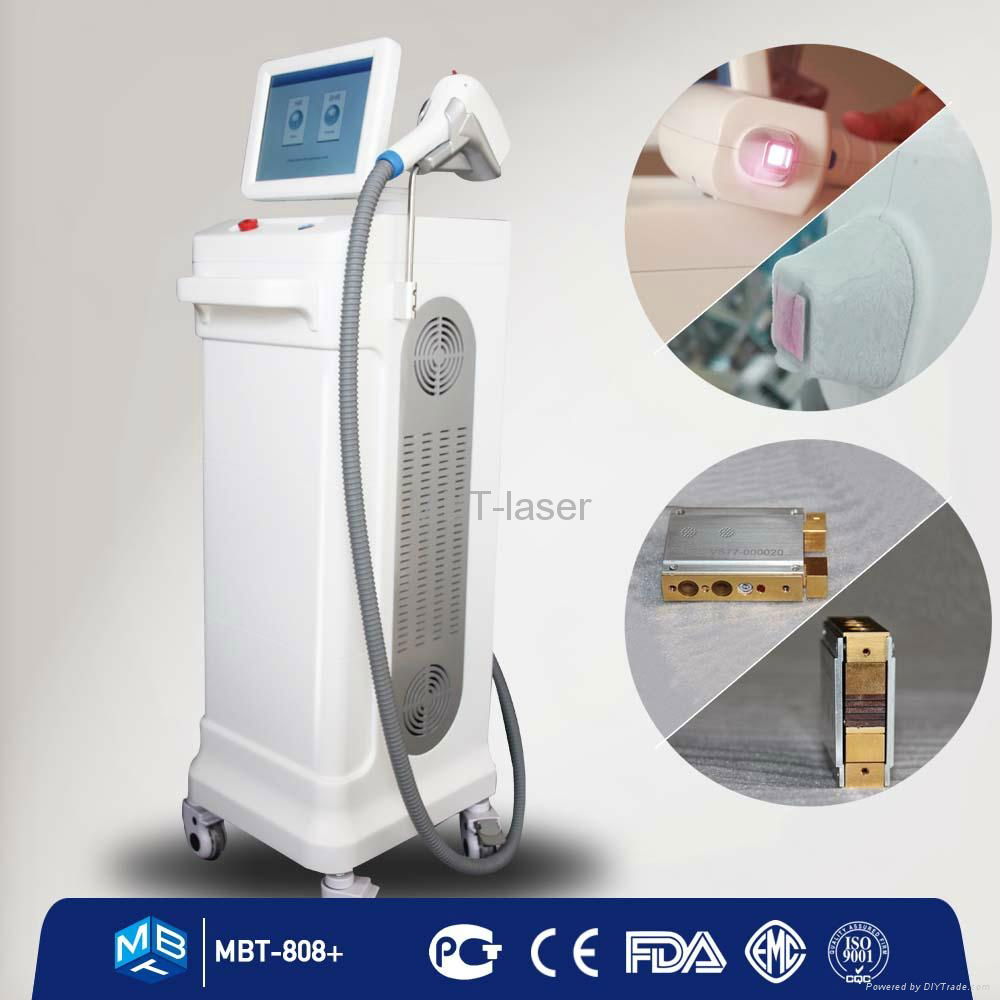 Vertical 808nm diode laser hair removal machine MBT-808+