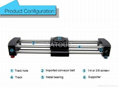 Portable camera slider adjustable double distance plus video dolly slider