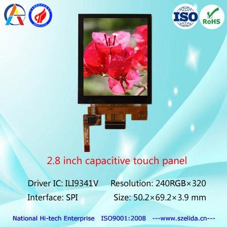 factory OEM 2.8 inch tft lcd display 240x320 touch panel optional 5