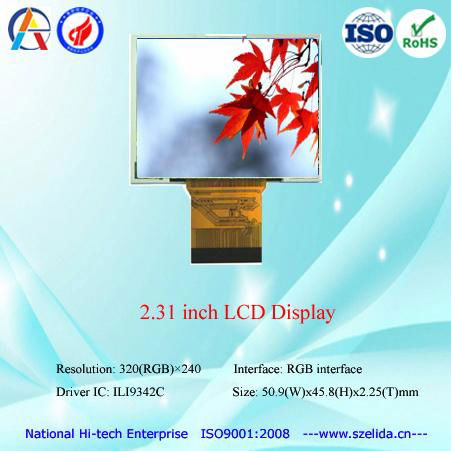 China low cost 2.31 inch 320x240 tft lcd display 