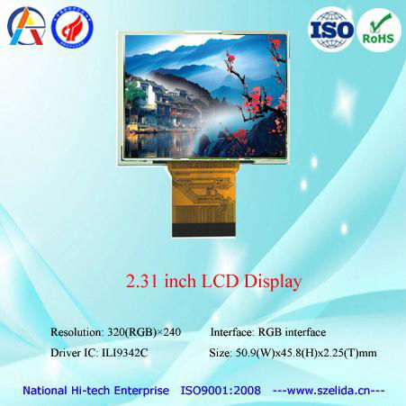 China low cost 2.31 inch 320x240 tft lcd display  2