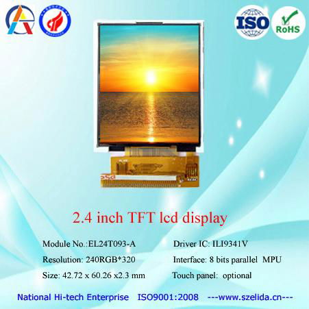 factory wholesale 2.4 inch TFT lcd module at low cost