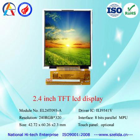 factory wholesale 2.4 inch TFT lcd module at low cost 2