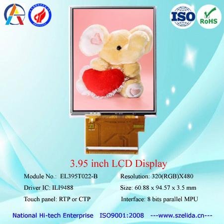 Top quality 3.97 inch/4 inch tft lcd module with mipi interface  3
