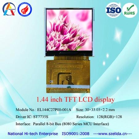 small size tft lcd display 1.44 inch 128x128 for smart watch 4