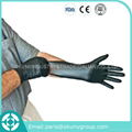 Black nitrile glove disposable work