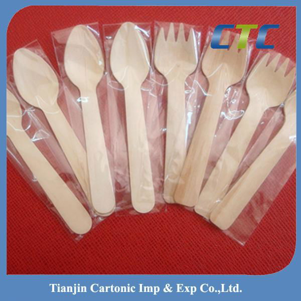 Custom printed wooden cutlery