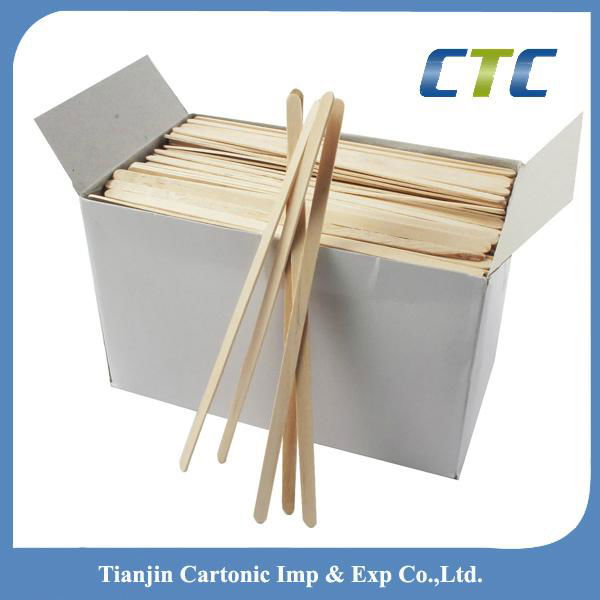 Wholesale disposable birch wooden coffee stirrer 3