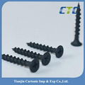 Bugle head black phosphated drywall screw fine thread