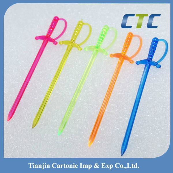 Decorative colorful plastic fruit cocktail pick 3