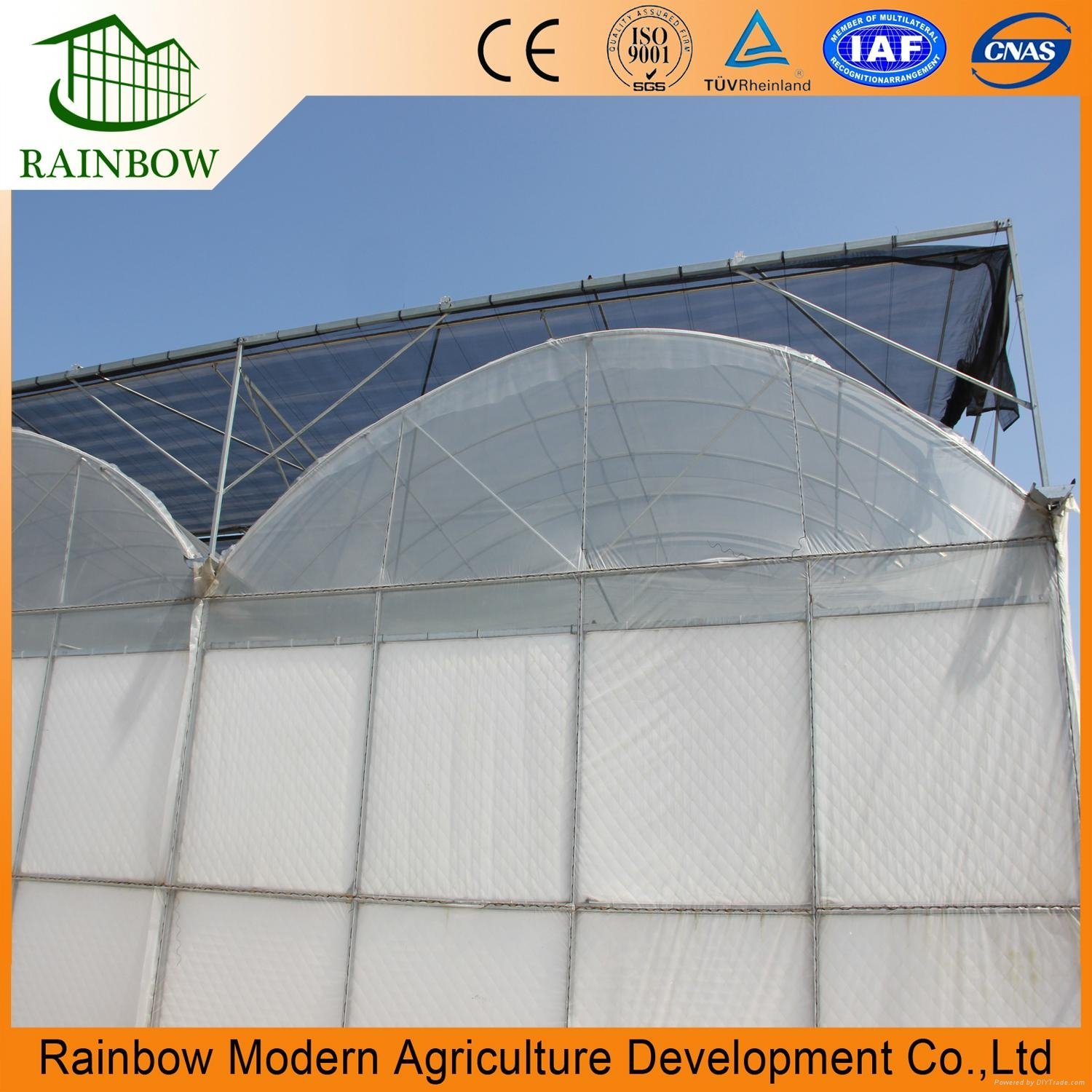 PO film greenhouse with hydroponics system