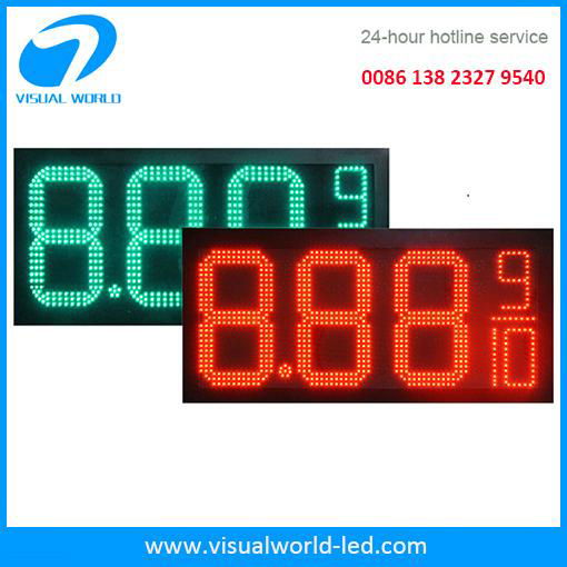 12inch 8.889/10 red led gas price signs