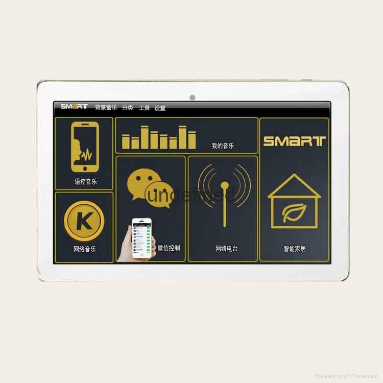 A990 Smart home background music audio system controller with FM/TF 4