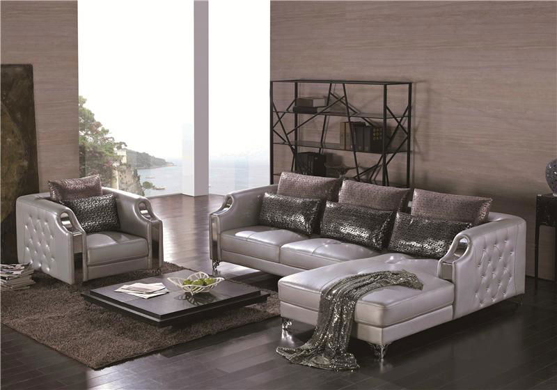 Hot selling modern design sectional leather sofa set with competitive price 2
