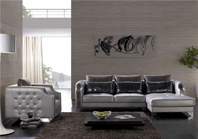 Hot selling modern design sectional leather sofa set with competitive price 3