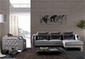 Hot selling modern design sectional leather sofa set with competitive price 3