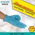 9" Blue  nitrile gloves 2