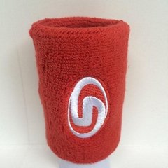 Custom logo cotton wristband sweatband