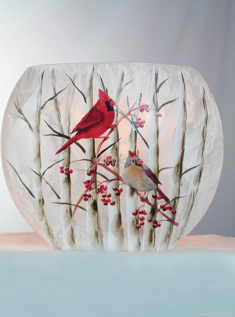 Lighted Glass Oval Vase GHBTC6215GH (China Trading Company