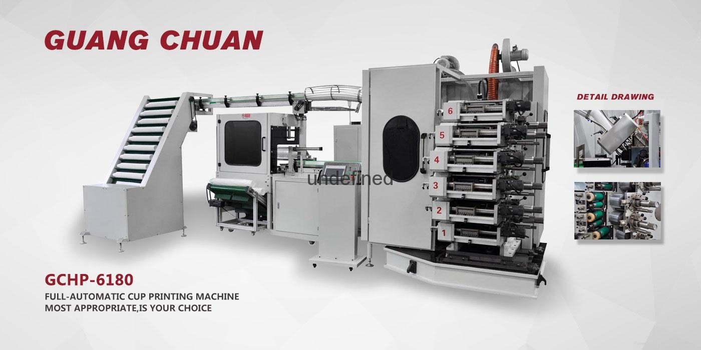 Full-automatic six color cup offset printing machine