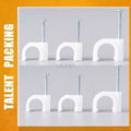 wire nail cable clip white