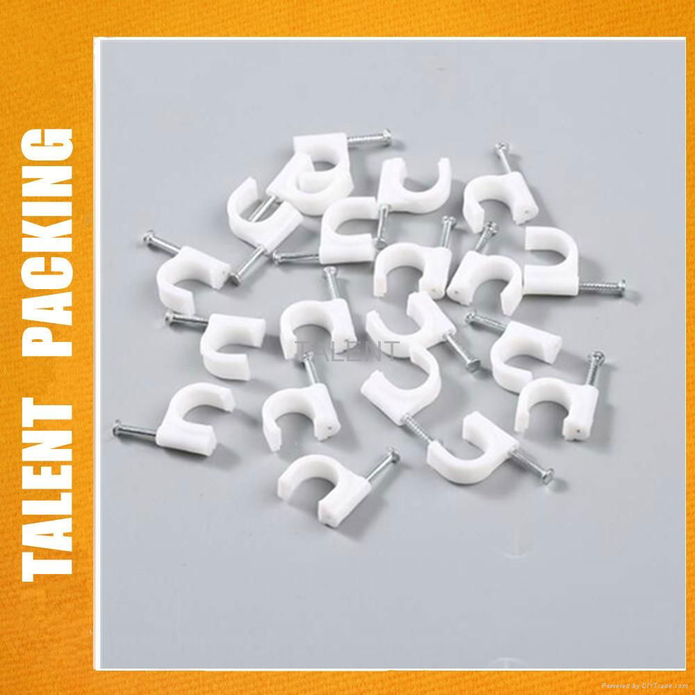 wire nail cable clip white 5