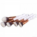 10 Pcs Pro Premium Quality Marble Patterned Handle Marble Makeup Brush 4