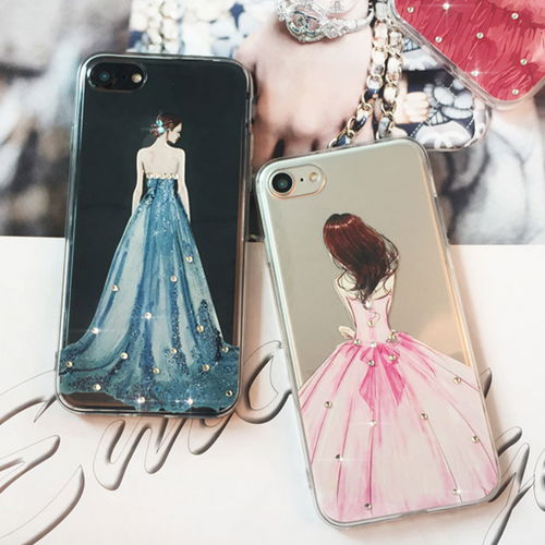 Beautiful design  TPU Phone cover with diamond for iPhone 7