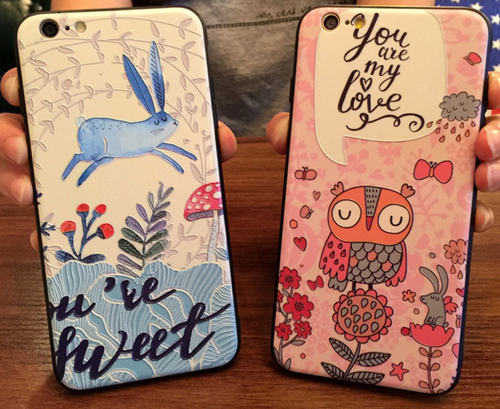Beautiful Pattern Colorful Painted TPU+PC Phone cover for iPhone 7 Plus 3