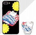 Cute Cat Pattern Colorful Painting Phone Cover with Holder for iPhone 7 4