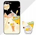 Cute Cat Pattern Colorful Painting Phone Cover with Holder for iPhone 7 2