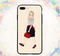 Girl Series 2-in-1 Black Frame Phone cover for iPhone 7 4