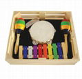 Orff Percussion Musical wood colorful claves hit toy 3