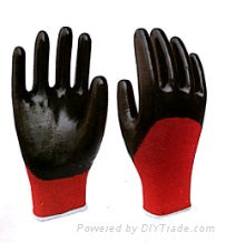 13G polyester/nylon glove nitrile palm coating glove 2