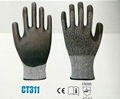 cut resistance 3/5 PU glove pu Palm coating