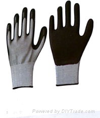 cut resistance 3/5 latex glove Latex Palm coating Crinkle finish 