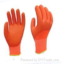 13 gauge orange polyester orange latex wave crinkle half coat Latex