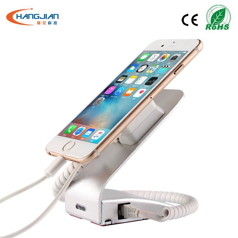 smart phone security display stand with charging cable 2