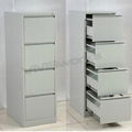 Integrated Full-Width Flush Handle 2/3/4 Drawer Vertical Filing Cabinet Unit 3