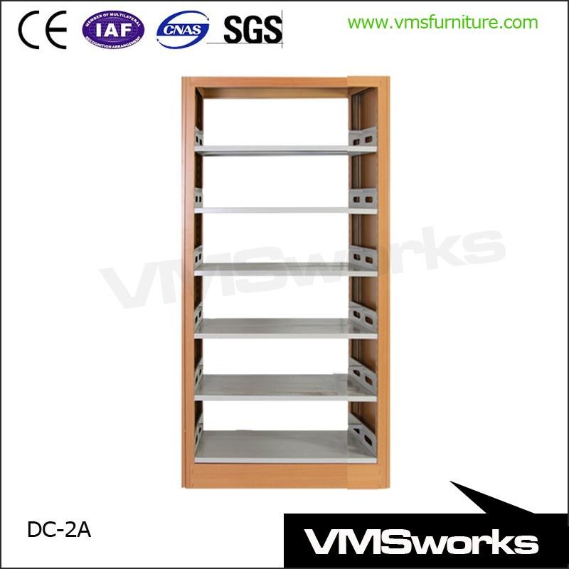 Double Sides Metal  Library Furniture Bookshelves For Schools 2