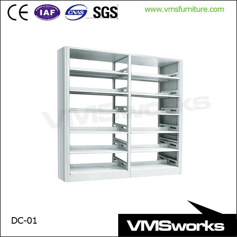 Double Sides Metal  Library Furniture Bookshelves For Schools