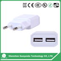 Factory Price travel charger 5V 1A 2A EU AU Plug USB Power Adapter universal 4