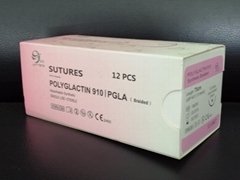 Absorbable polyglactine vicryl braided suture