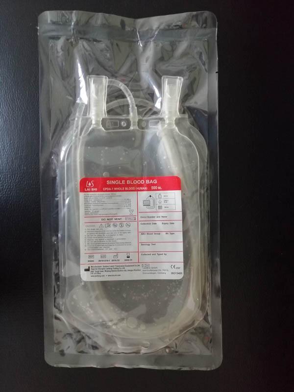 Single blood bag with CPDA 3